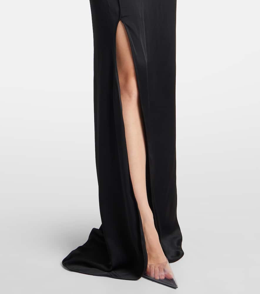 Crêpe satin gown