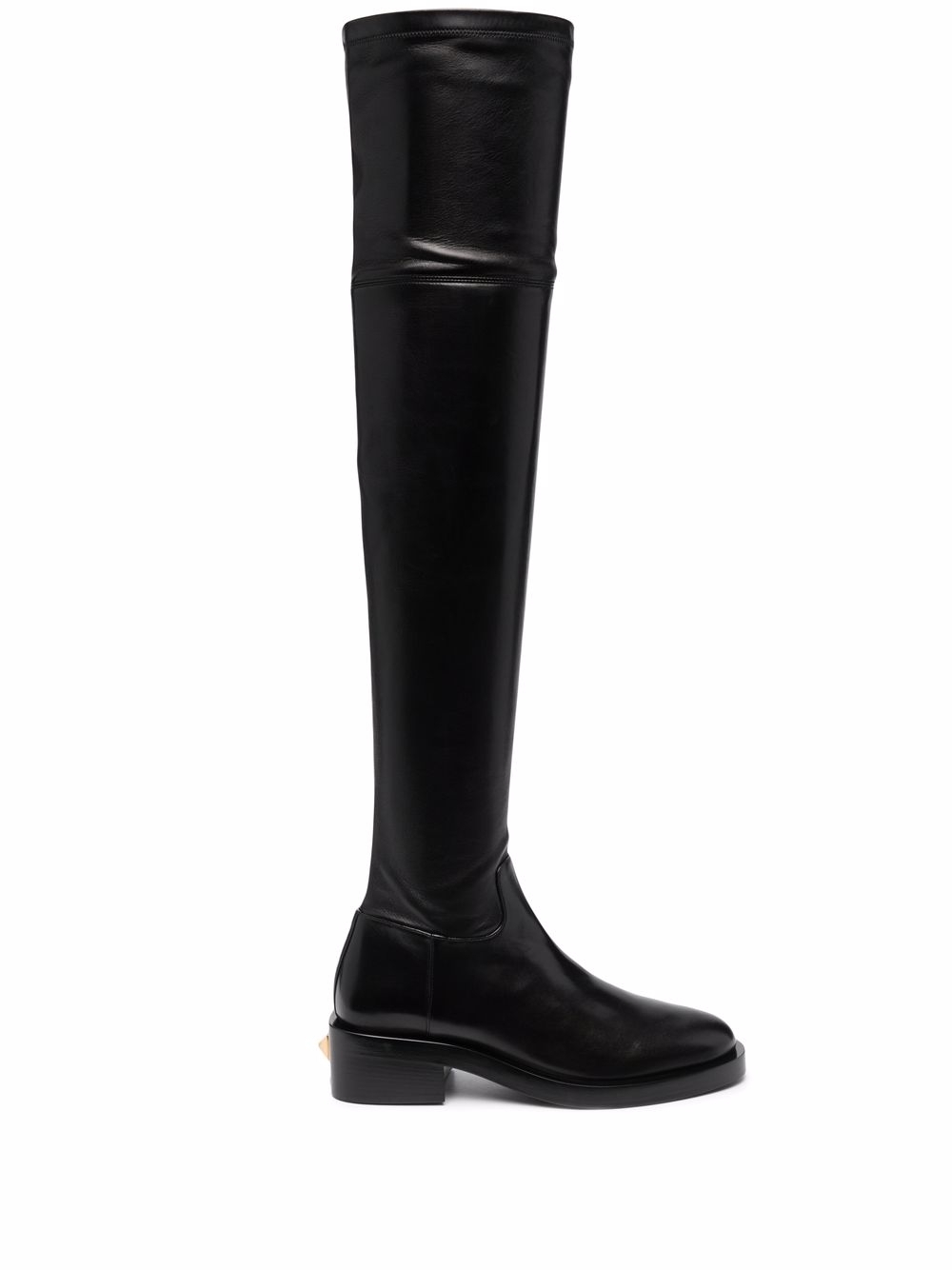 Rockstud thigh-high boots - Black