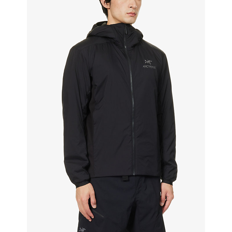 Mens Black Atom Logo-print Shell Jacket 