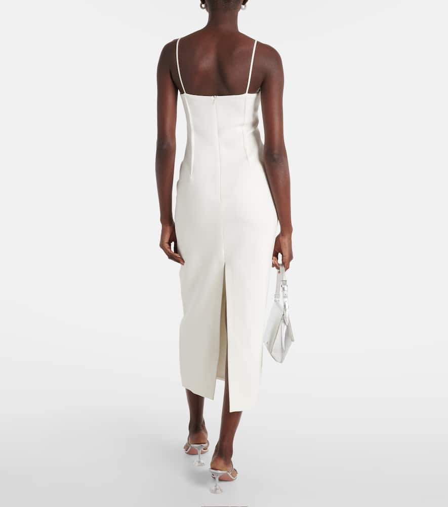 Embellished cady midi dress