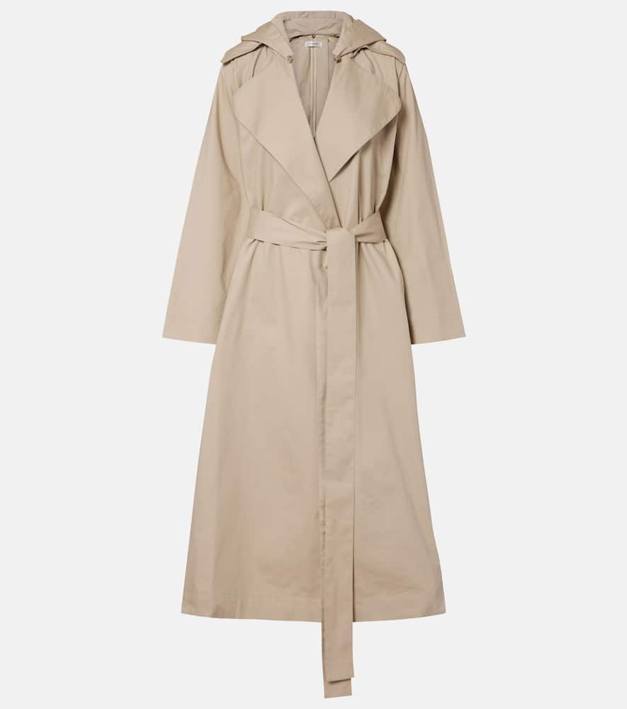 Cotton gabardine trench coat