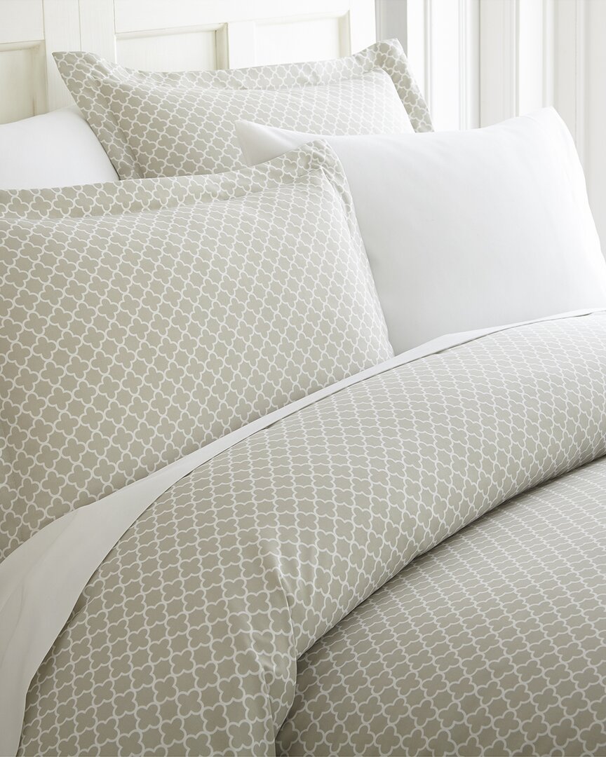 Premium Ultra Soft Quadrafoil Pattern 3Pc Duvet Cover Set