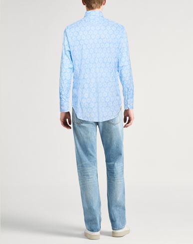Man Shirt Sky blue Size 17 ½ Cotton, Elastane