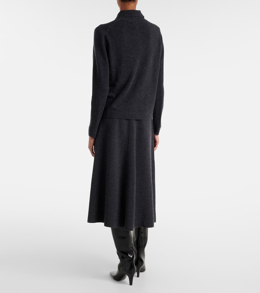 Wool and cashmere polo sweater