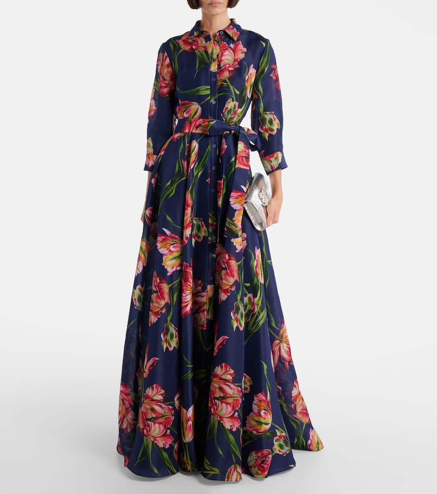 Floral gazar gown