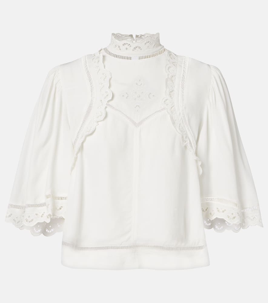 Frany broderie anglaise crêpe top