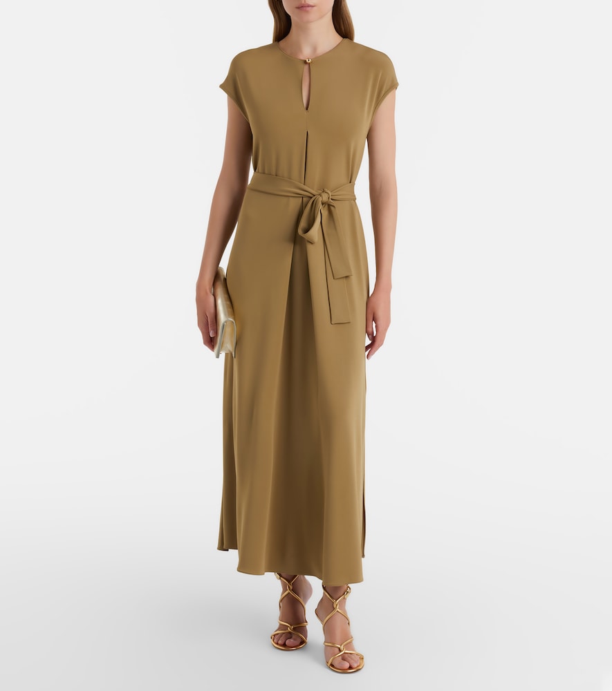 Feluca keyhole belted maxi dress