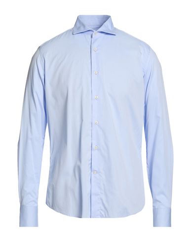 Man Shirt Sky blue Size 15 Cotton