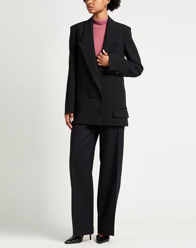 Woman Blazer Black Size 4 Polyester, Virgin Wool, Polyamide, Elastane