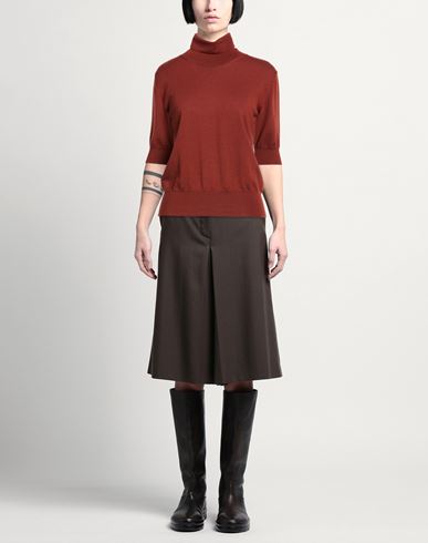 Woman Turtleneck Brick Size 2 Virgin Wool