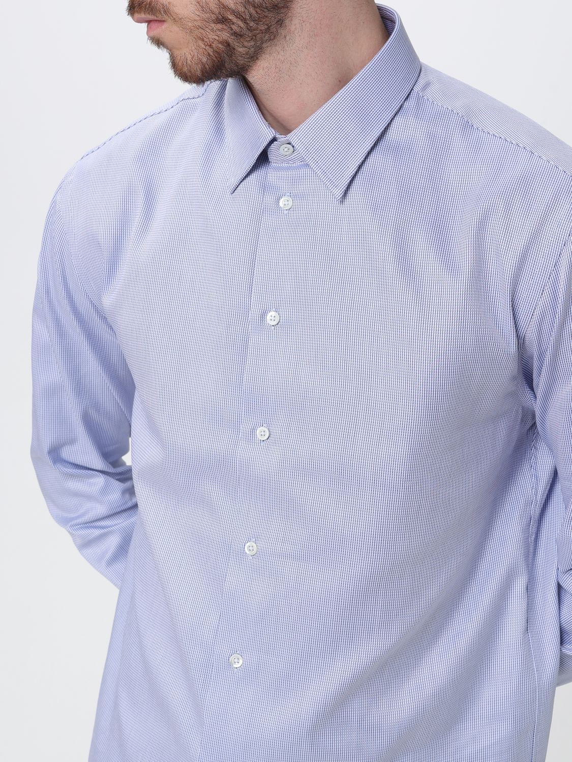 Shirt Men color Gnawed Blue