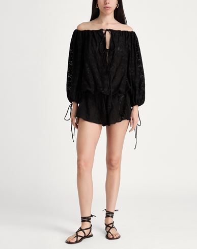 Woman Playsuit Black Size 2 Cotton, Elastane