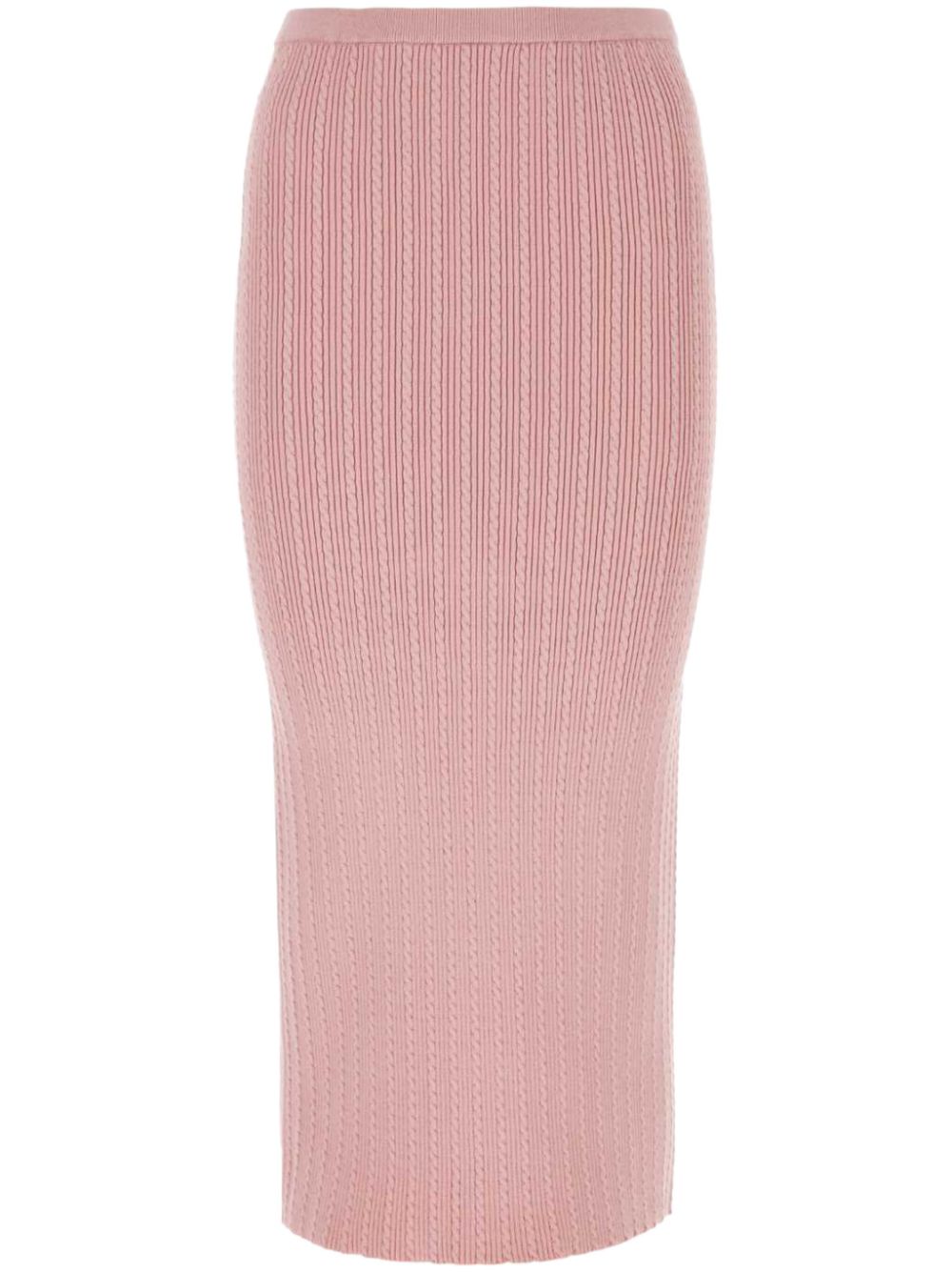 Cable-knit pencil skirt - Blue
