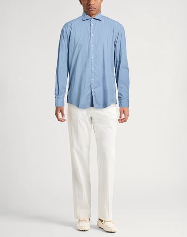 Man Shirt Sky blue Size XXL Cotton