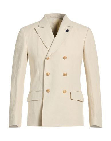 Man Blazer Beige Size 42 Linen