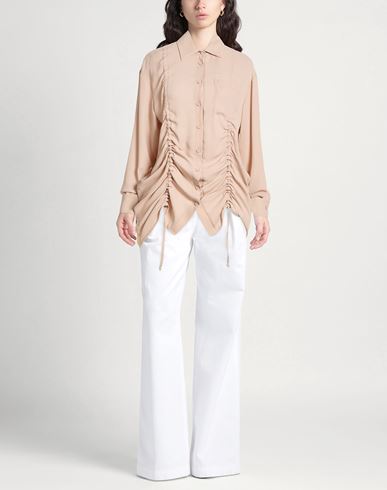 Woman Shirt Beige Size 8 Polyester