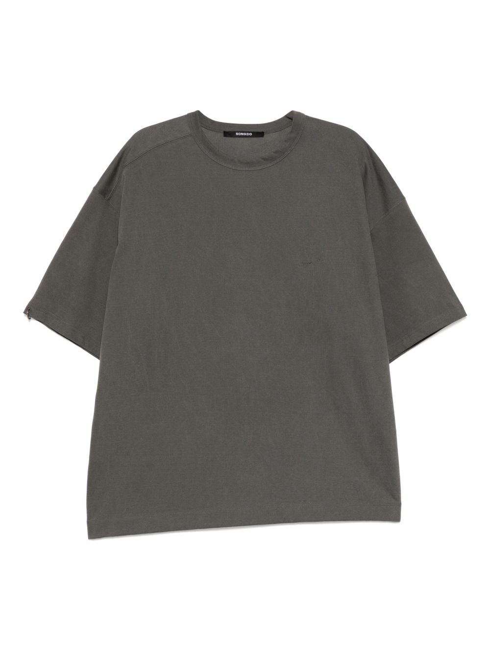 SONGZIO asymmetric cut autograph T-shirt - Grey