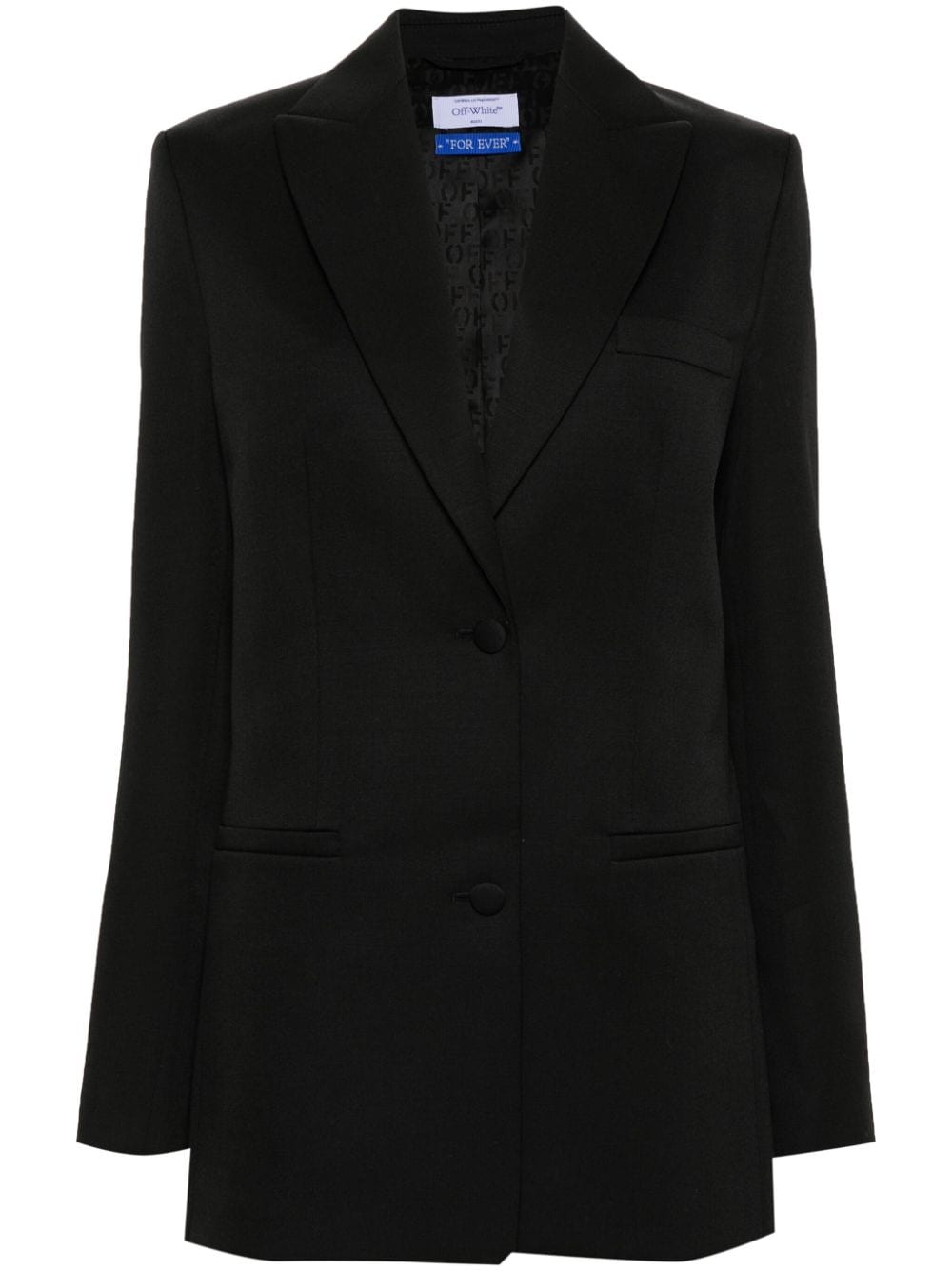 Single-breasted virgin-wool blazer