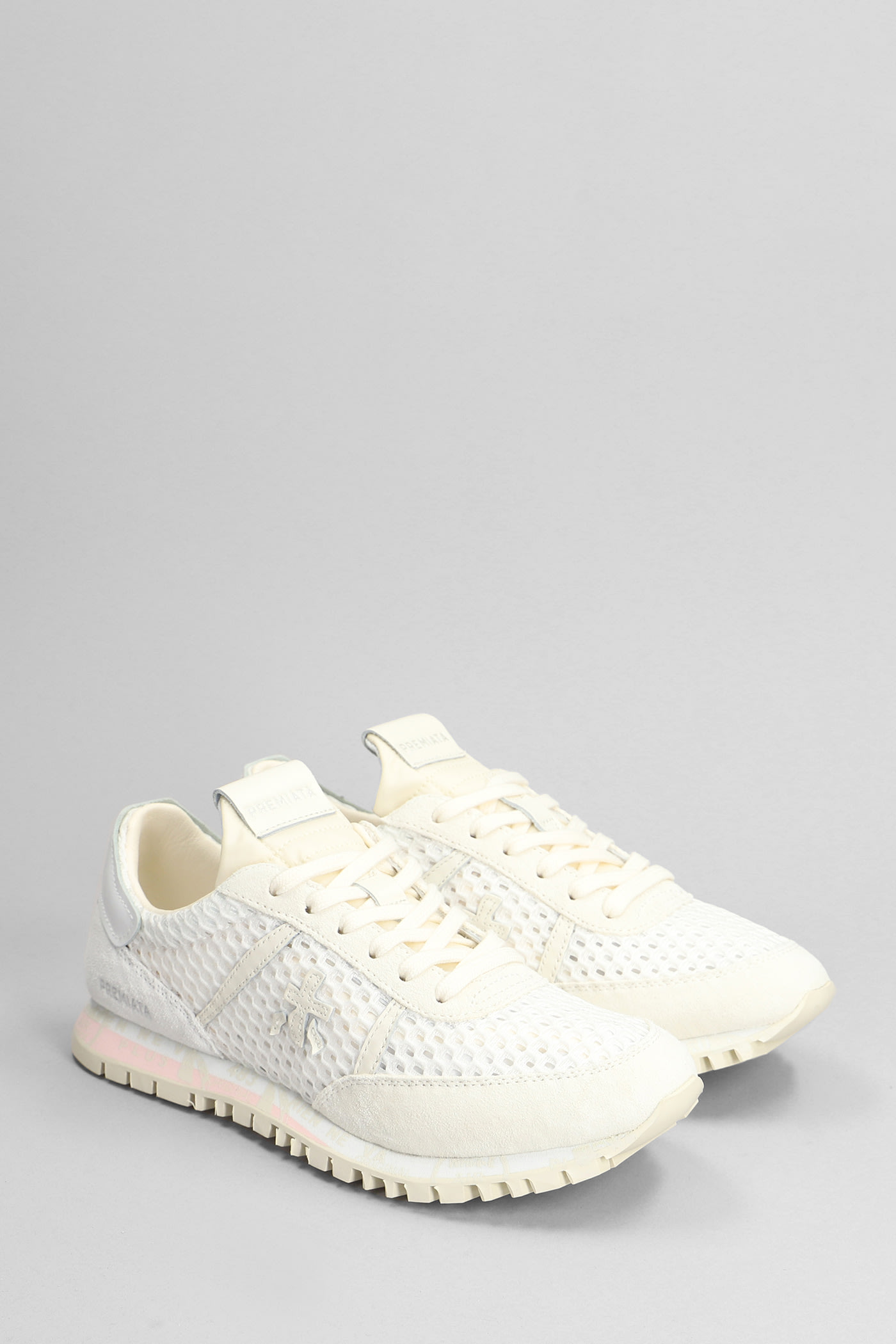 Sean Sneakers In Beige Suede And Fabric