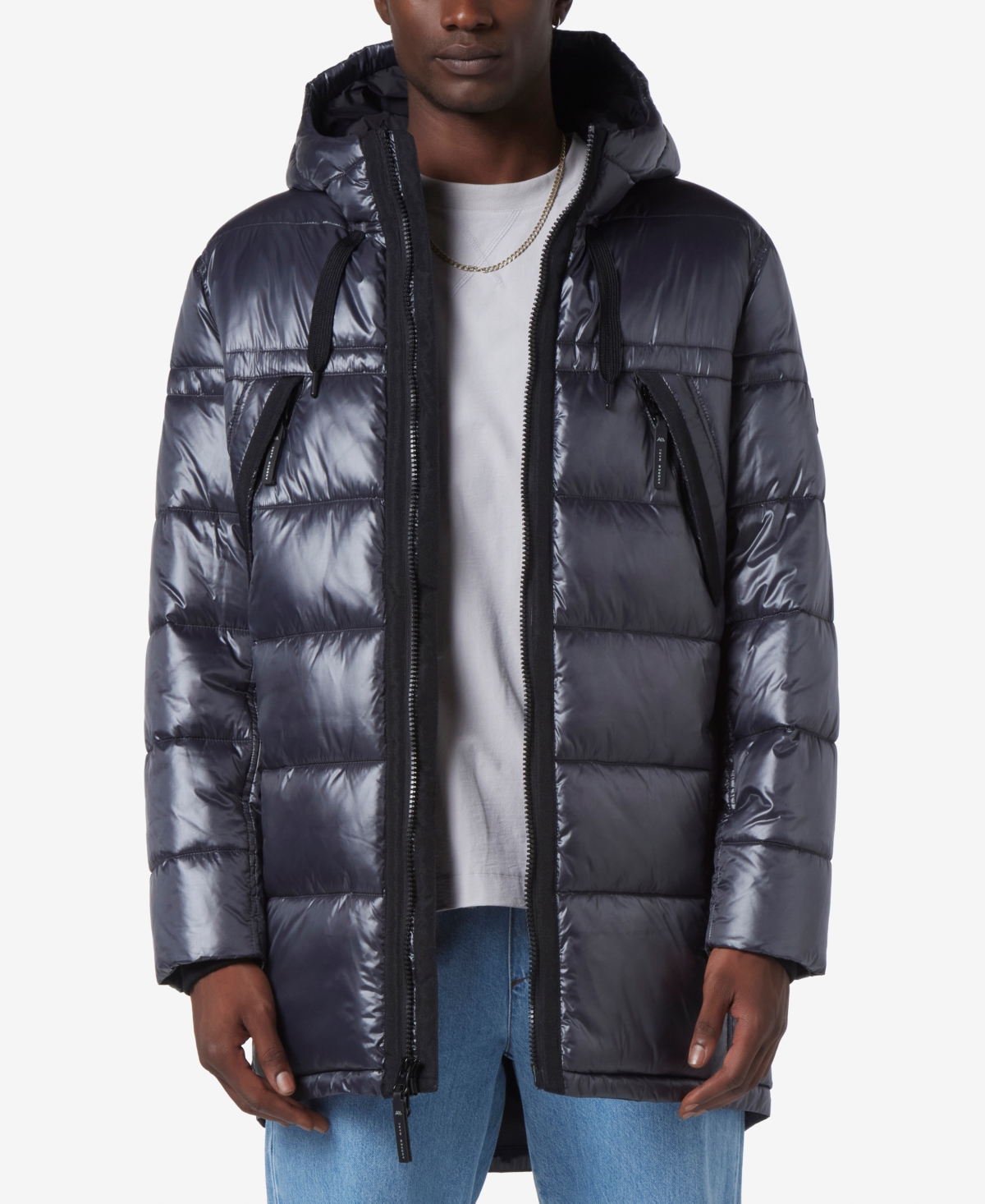 Men's Barreto Super Wet Cire Parka with Grossgrain Trim - Asphalt