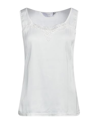 Woman Top White Size 10 Viscose, Elastane