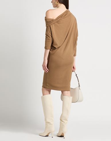 Nenah Woman Mini dress Camel Size S Viscose, Polyester, Elastane