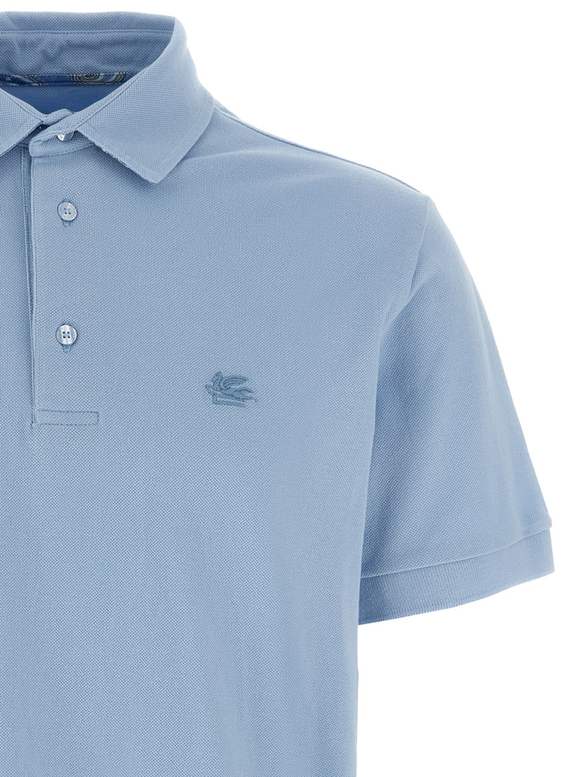 Light Blue Cotton Polo Shirt