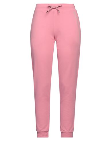 Ea7 Woman Pants Pink Size L Cotton, Elastane