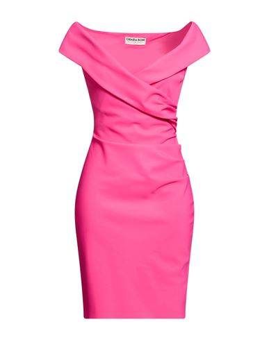 Woman Mini dress Fuchsia Size 6 Polyamide, Elastane