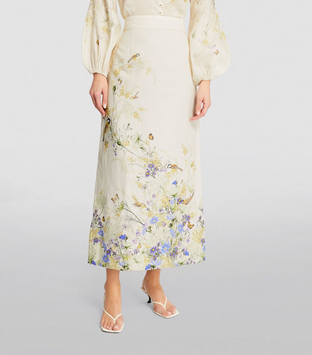 Linen Harmony Midi Skirt