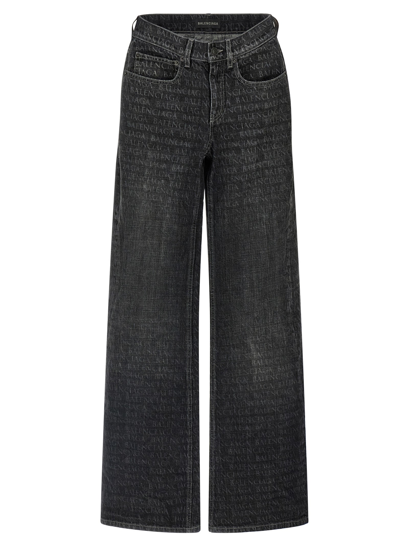 Logo-Monogram Flared Jeans — Black