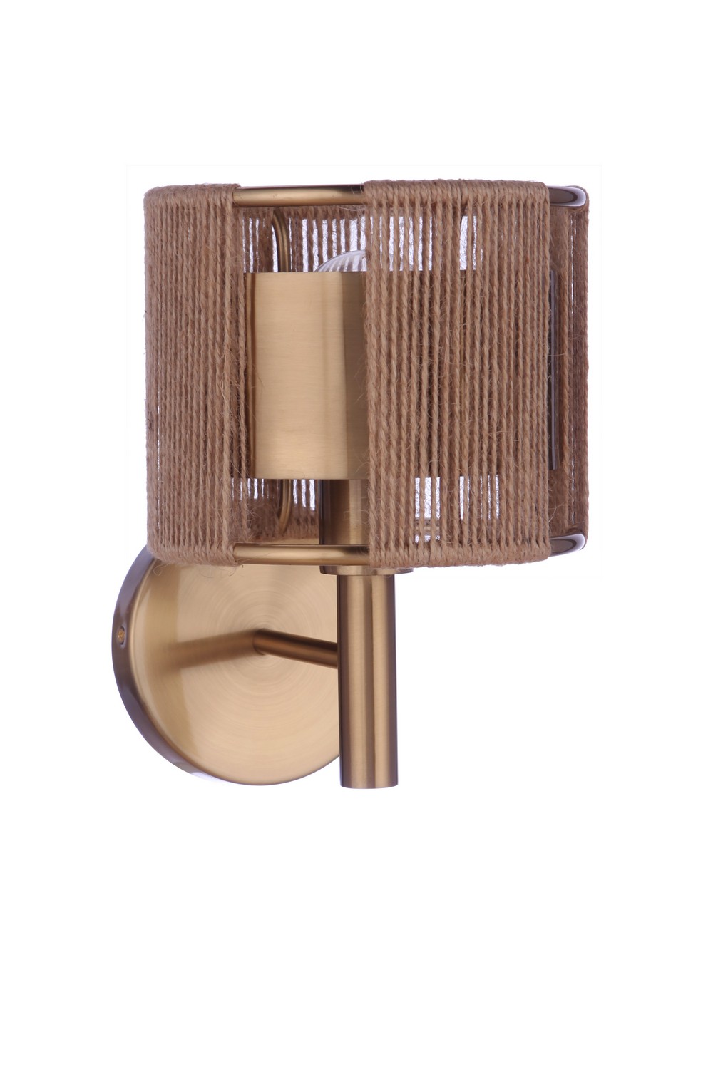 Satin Brass One Light Wall Sconce from the Kensey Collection