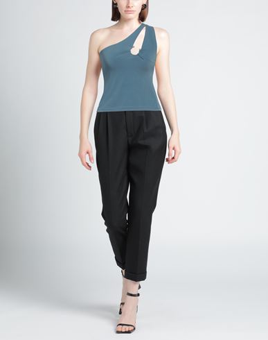 Woman Top Slate blue Size M Viscose, Polyester, Elastane