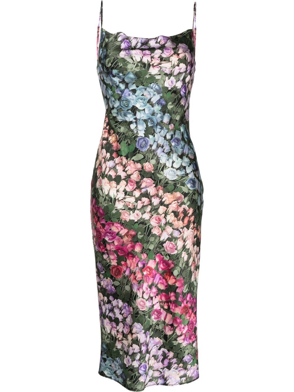 All-over rose-print slip dress - Multicolour