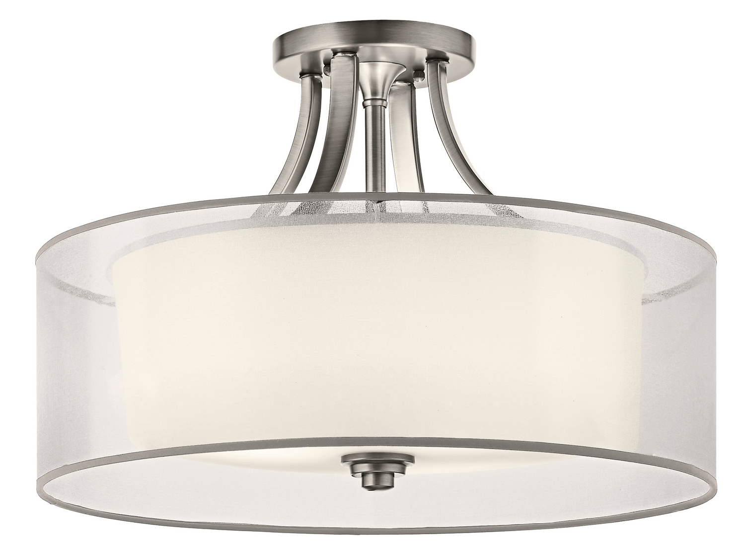 Lacey 4-Light Semi-Flush in Antique Pewter