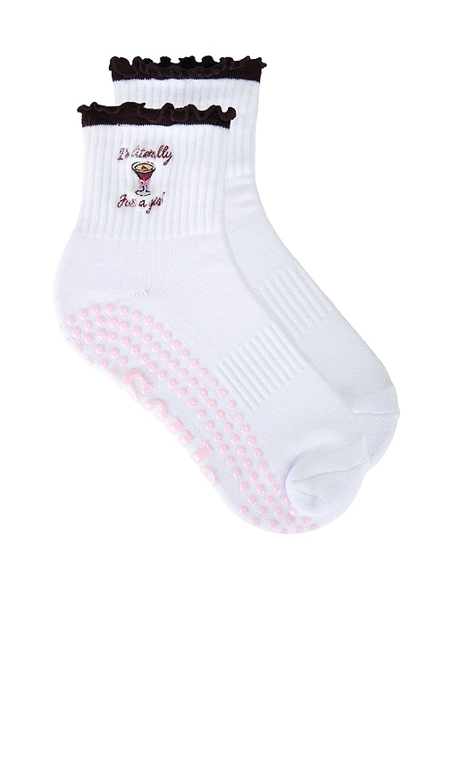 Souls. I'm Literally Just A Girl Crew Socks in White.  S/M. Also in