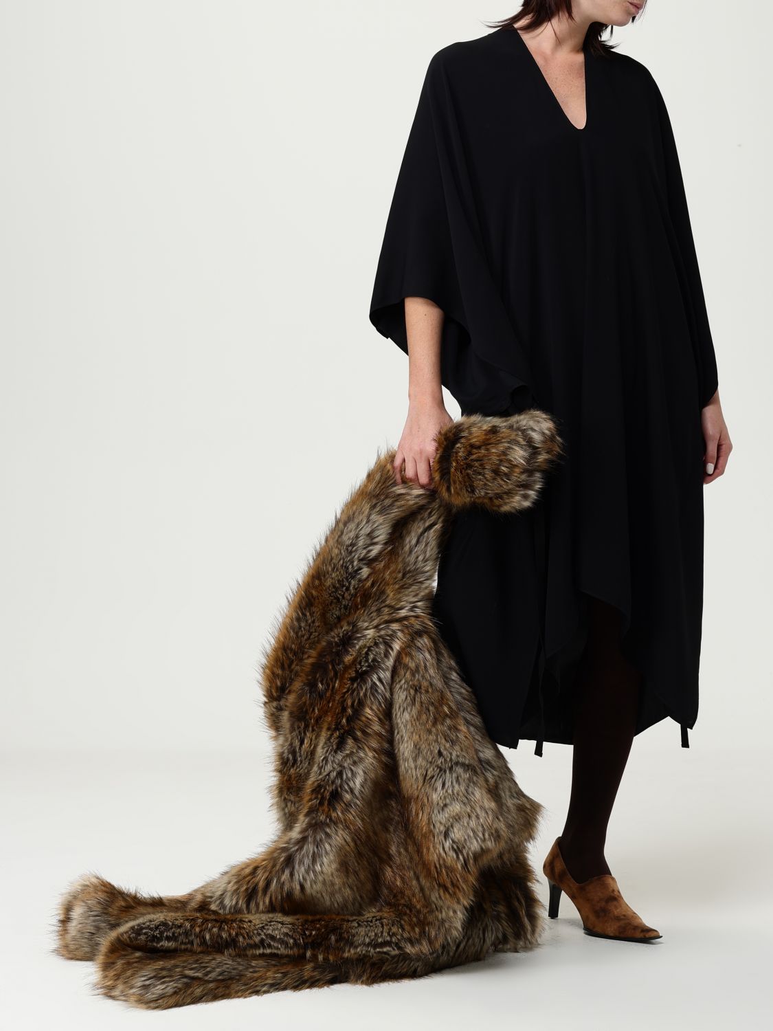 Faux-fur jacket - Brown
