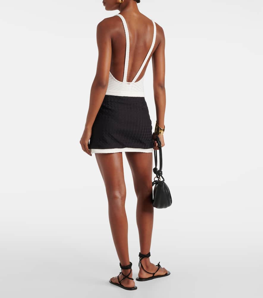 Jacquard miniskirt