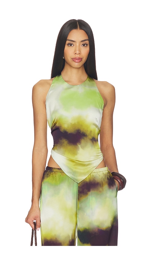SEVEN WONDERS Vega Halter Top in Olive. - S also in XS, M