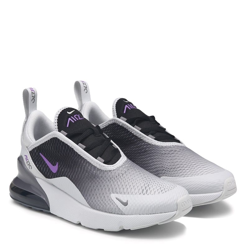 Kids' Air Max 270 Sneaker Little Kid Shoes (Grey/Black/Purple)