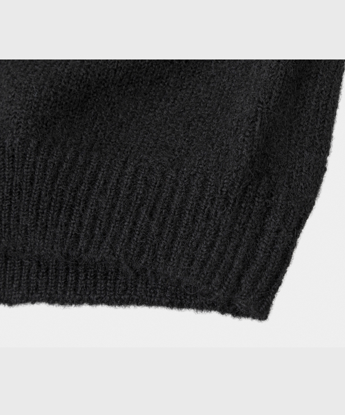 Daily Wool Round Knit Black