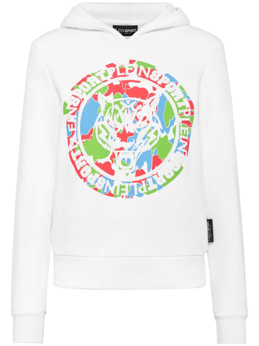 Carbon Tiger cotton-blend hoodie - White