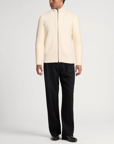 Man Cardigan White Size 36 Lambswool
