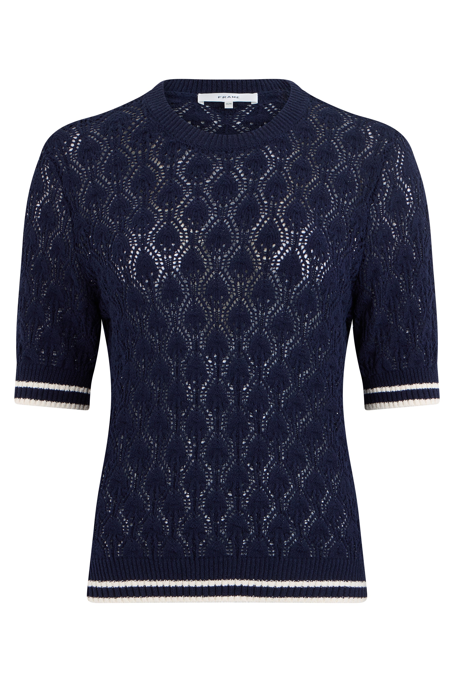Diamond Pattern Short Sleeve Top
