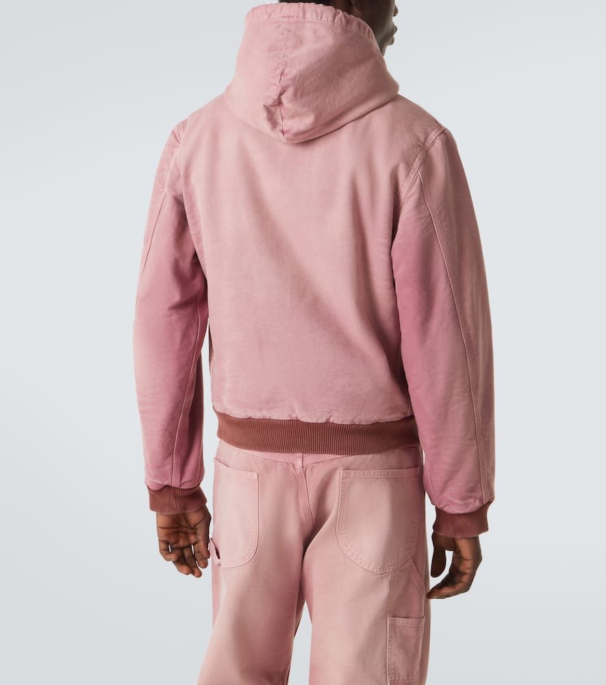 Cropped cotton hoodie