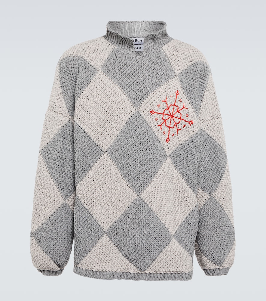 Embroidered cotton sweater