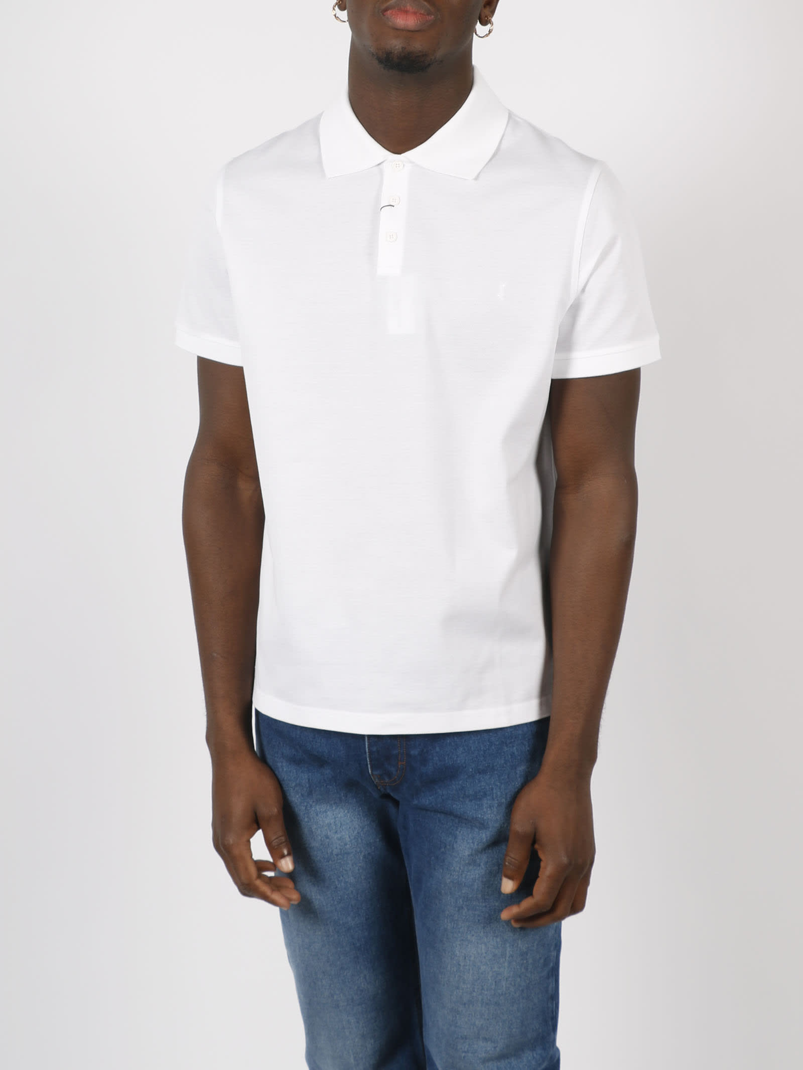 Buttoned Short-sleeved Polo Shirt