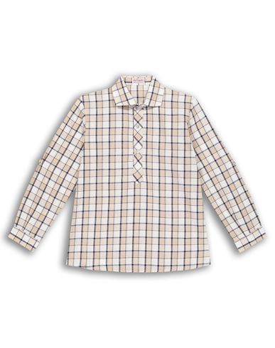 Kid Boy Shirt Beige Size 10 Cotton, Linen