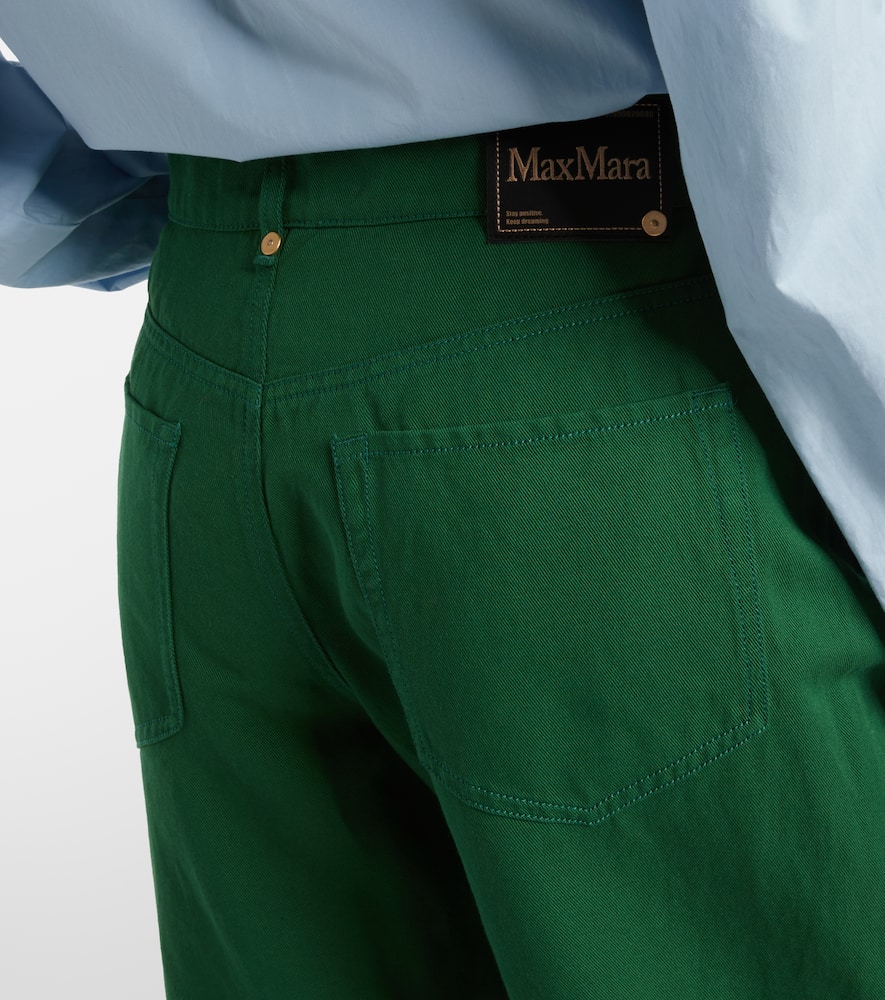 Onorata cotton and linen wide-leg pants