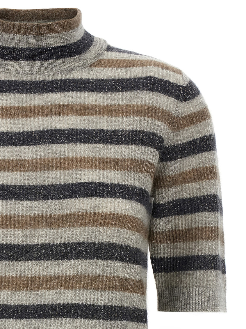Brunello Cucinelli striped sweater - Grey